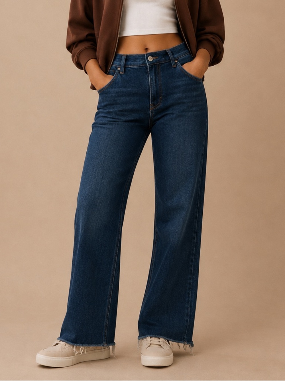 Mother Denim Dark Wash Jeans Size 32
Raw Hem Straight Leg Designer Denim
